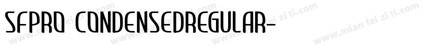 SFPro CondensedRegular字体转换